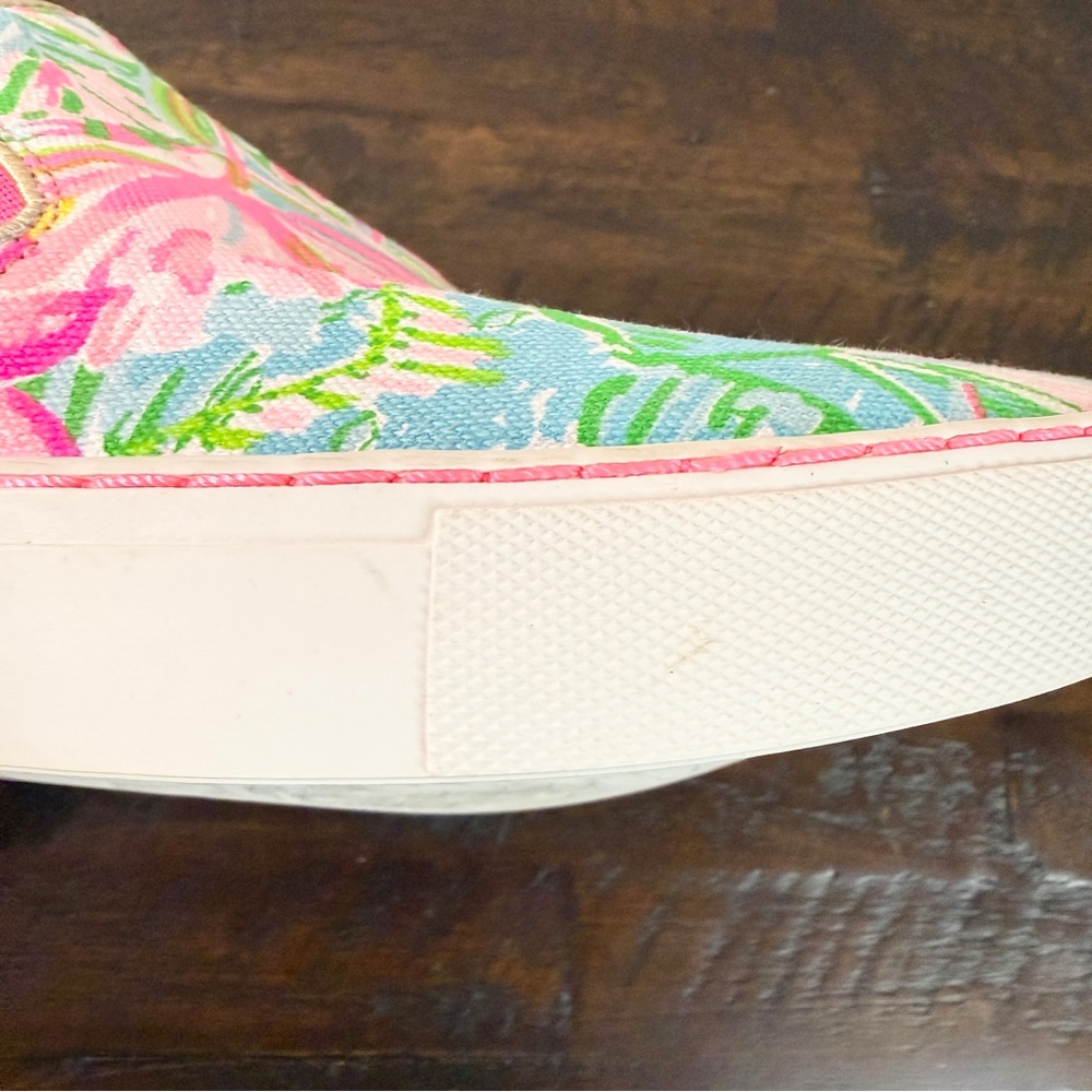 Lilly Pulitzer Julie Slip On Canvas Sneaker Size 8.5 Pop Up Lilly of the Jungle - Picture 11 of 11